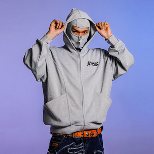卫衣外套 拉链帽衫 ACUSA TRUMASTA忍者刺绣子母双帽设计空气棉薄款