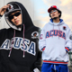 式 ACUSA字母贴皮刺绣磨毛加绒帽衫 HipHop卫衣多色90s宽松肥大款