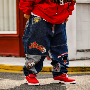 ACUSA猛犬街大赢家重工牛仔长裤 型 刺绣贴布印花多重工艺633肥大版