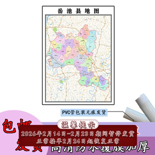 岳池县地图1.1米可定制四川省广安市行政交通区域划分高清贴图