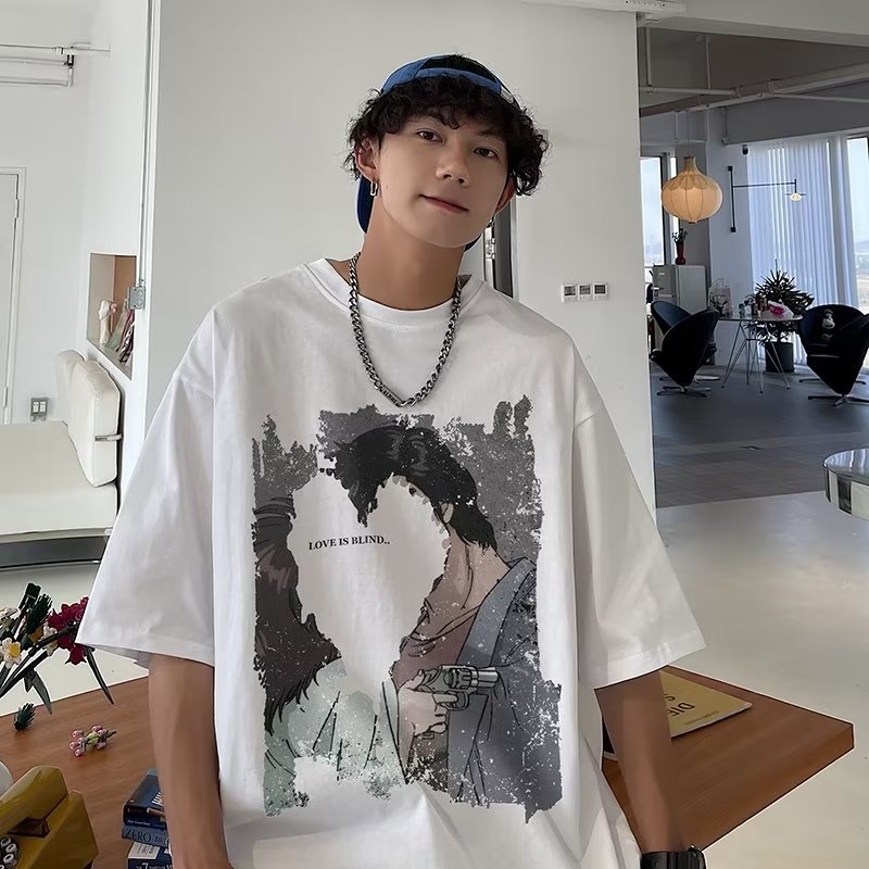 16QJ短袖T恤男ins美式街头嘻哈oversize潮流上衣服D宽松P35,男装T恤,星座308A-1（原309B-1）