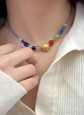 小红书同款项链周家同款编织项链