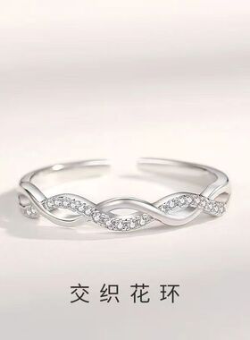 其他女银925日韩戒指蝴蝶结指环