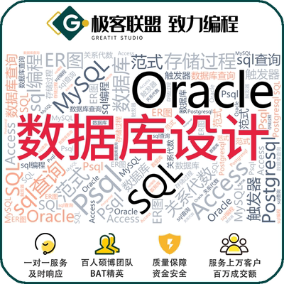 数据库设计代做SQL关系代数写查询ER图范式存储Oracle MySQL Psql