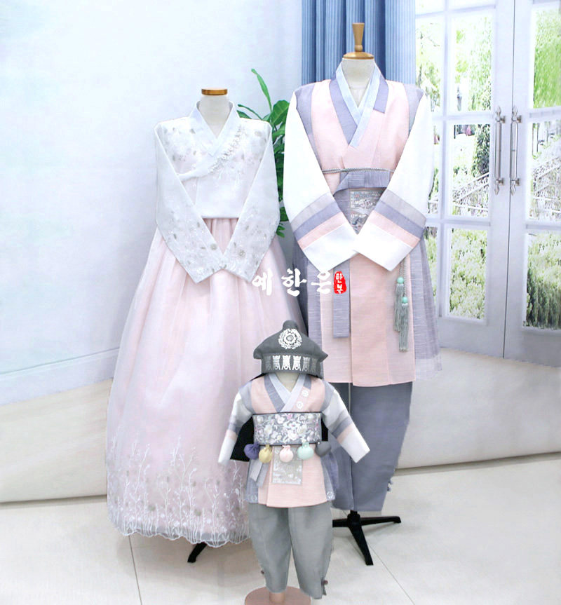 韩国原装进口面料/婚礼家庭套装韩服/民族韩服/HE-QL1184