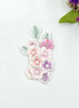 韩服/舞蹈服/礼服/演出服/服装胸花/绣花补片XZ1099