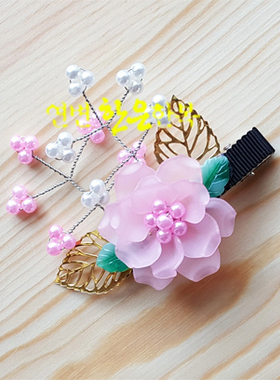 韩国进口最新款韩服头饰/婚礼边卡/边夹/纯手工编织发饰/HE-P1019