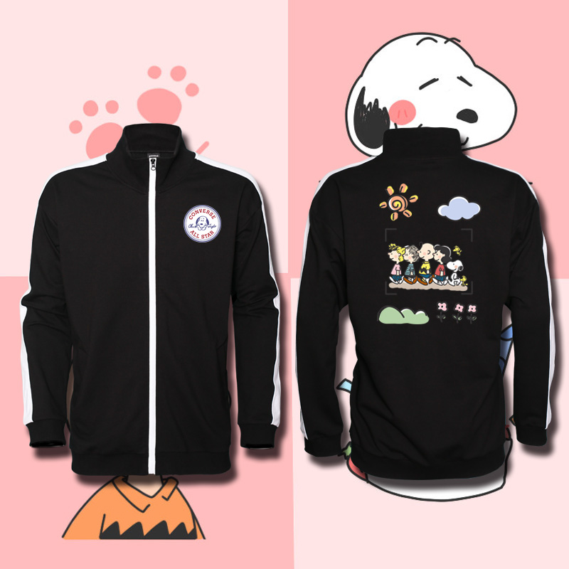 卡通史努比联名保暖立领情侣装