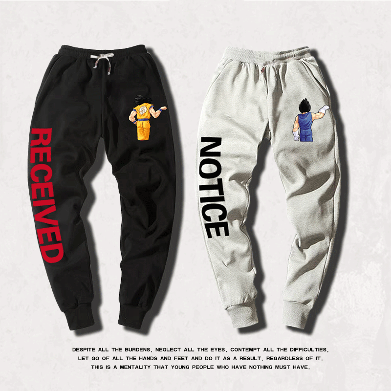 日系七龙珠潮牌悟空布欧赛亚人纯棉小脚卫裤运动长裤束口锥形裤男