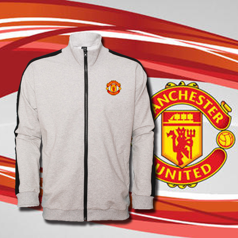 红魔曼联C罗巴黎梅西mess尤文训练保暖宽松开衫立领可定制卫衣男