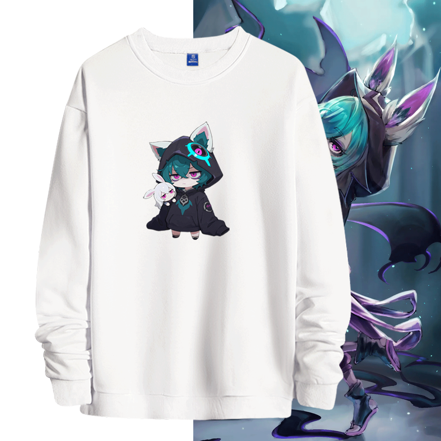 英雄lol联盟薇古丝熬夜波比周边休闲百搭男女情侣可定制圆领卫衣