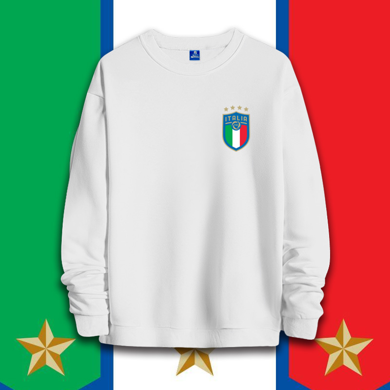 意大利国家男子足球队运动保暖外套Azzurri应援训练圆领套头卫衣