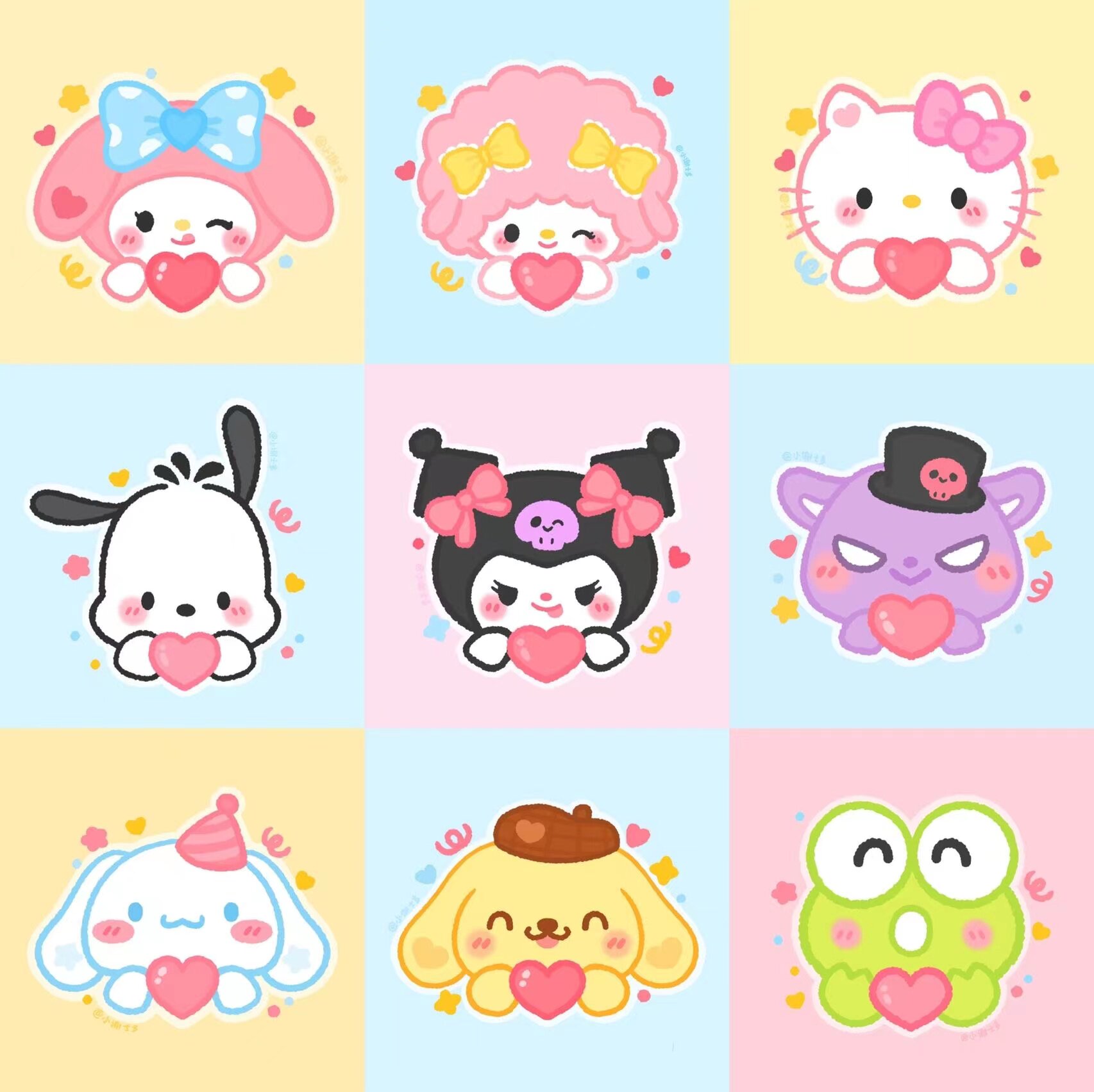 抱心三丽鸥可爱钻石画全钻女孩儿童益智玩具diy贴钻砖石画手工贴