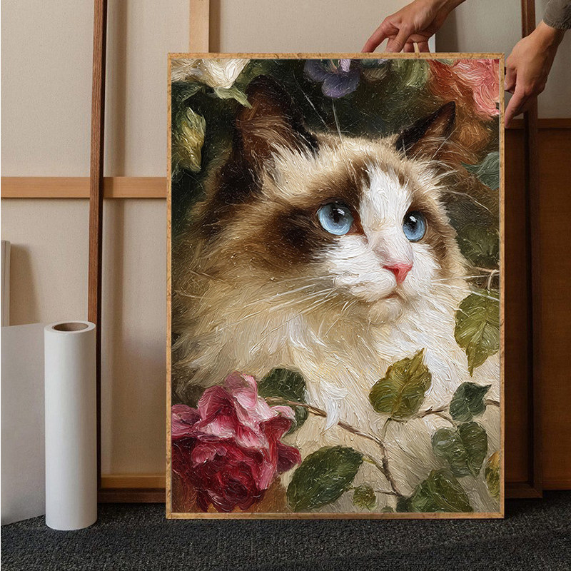 高颜值布偶猫数字油画手工diy画图片