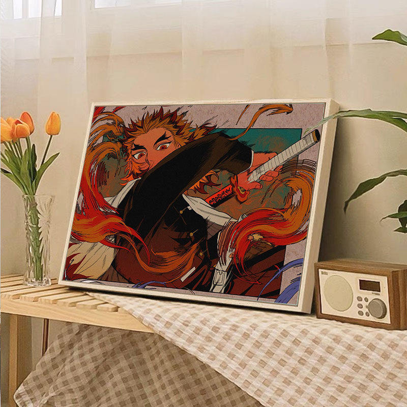 鬼灭之刃炎柱炼狱杏寿郎5d钻石画手工diy贴钻画二次元动漫十字绣