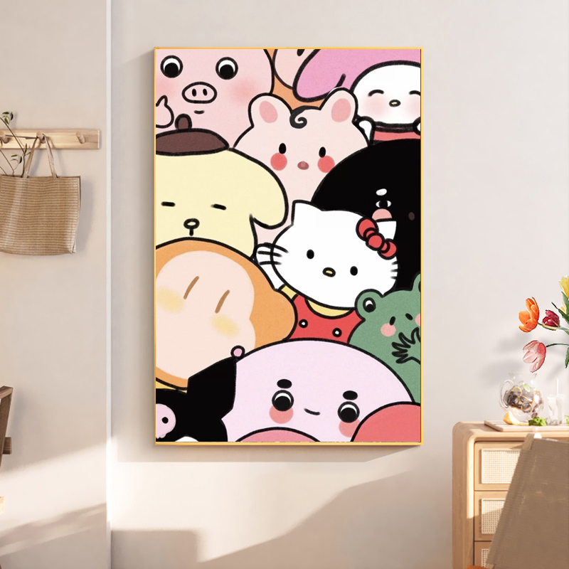 卡通钻石画卧室可爱小件挂画