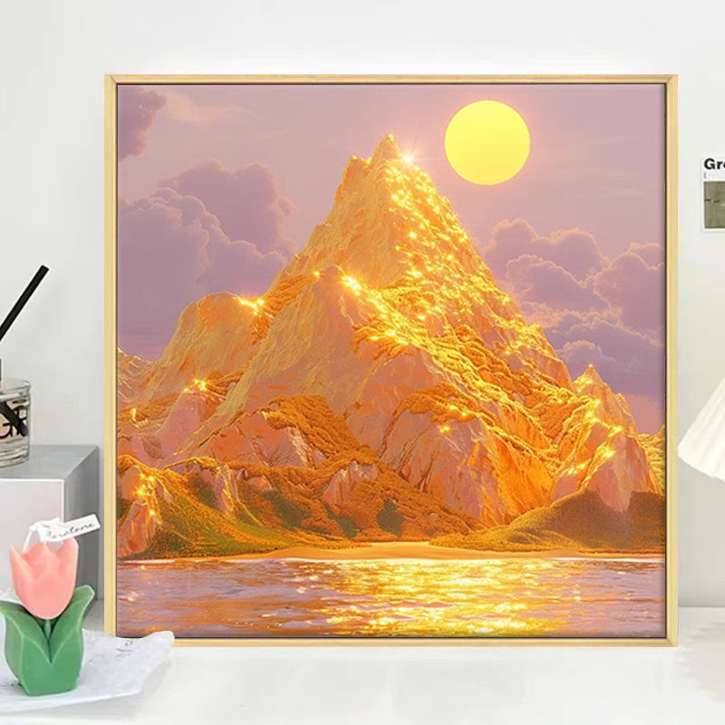 金山环绕风景数字油画好运磁场2025新款送朋友生日礼物客厅装饰画
