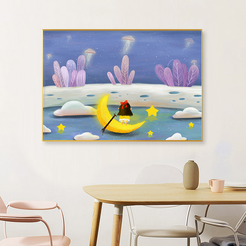 晚安女孩|卡通可爱女孩钻石画点贴钻十字绣客厅卧室小幅2022满钻