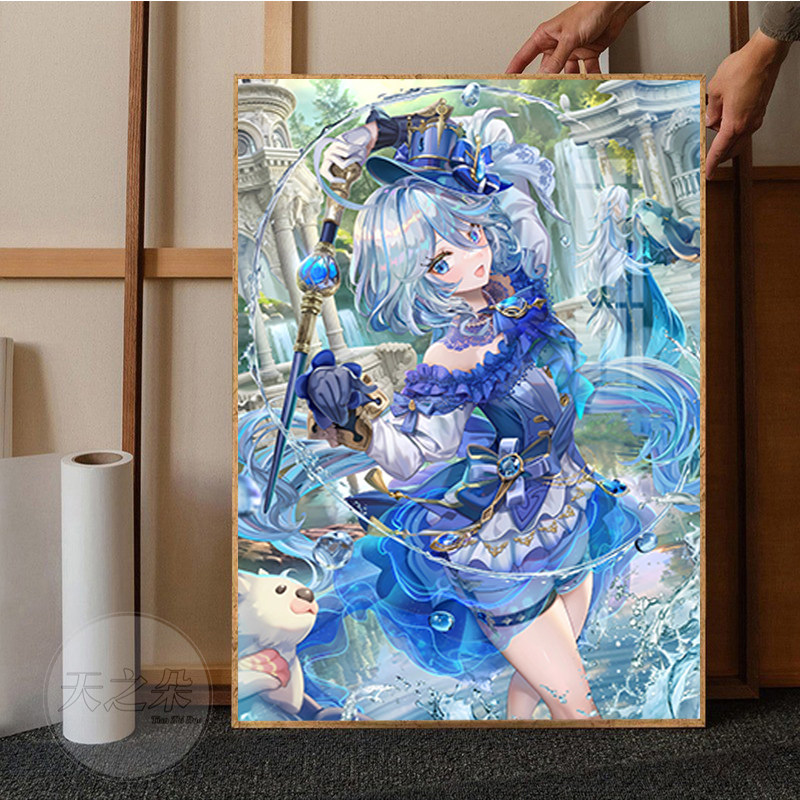 原神人物芙宁娜钻石画2025新款卧室动漫珠画十字绣小件满钻贴钻画