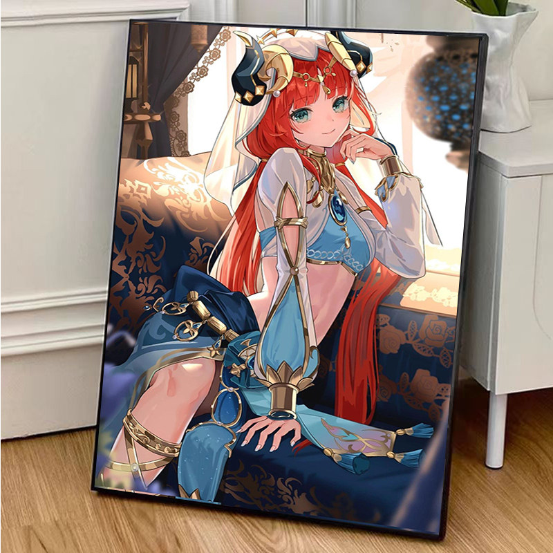 原神妮露数字油画手工diy填色画图片
