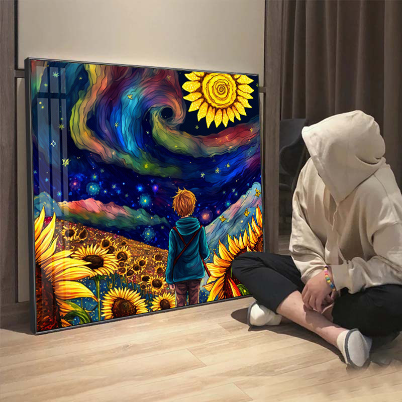 星空小王子钻石画2023满钻款小件卧室儿童5d贴砖十字绣钻石绣带框