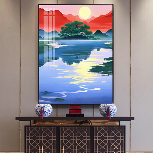 日出东方新中古典高级感钻石画满钻玄关过道点钻十字绣5d满钻带框