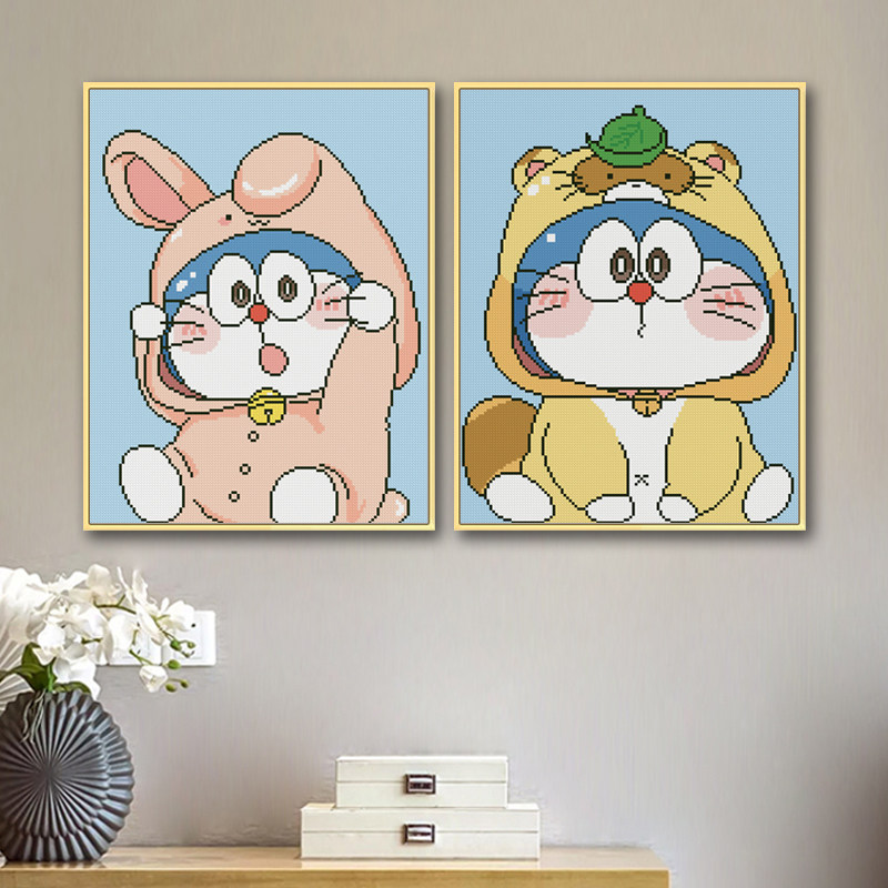 卡通哆啦a梦叮当猫钻石画小幅满钻手工diy贴钻女友闺蜜生日礼物新