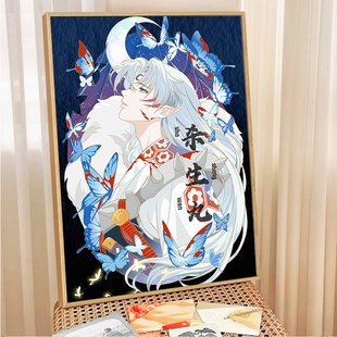 杀生丸5d钻石画满钻手工diy2025年新款十字绣送同学朋友生日礼物