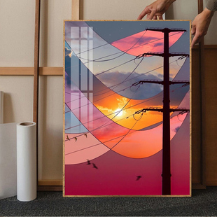 世界各地的天空钻石画满钻小众高级感风景5d十字绣水钻砖石画手工