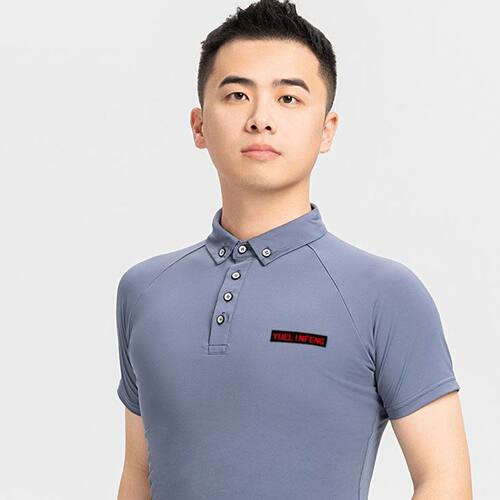 国标舞上衣男士夏季新款短袖速干摩登舞服拉丁舞交谊舞练功服