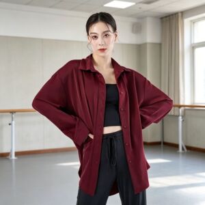 现代舞衬衣女练功服宽松高级感中国舞蹈服衬衫形体艺考表演服
