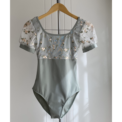 芭蕾舞练功服体操服女成人艺考训练服刺绣连体服