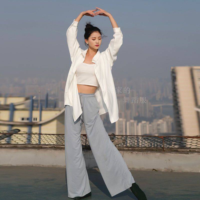 现代舞衬衣女练功服宽松高级感中国舞蹈服衬衫形体艺考表演服