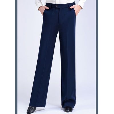 男士高腰国标宽松摩登直筒裤交谊舞蹈裤拉丁裤广场舞裤阔腿