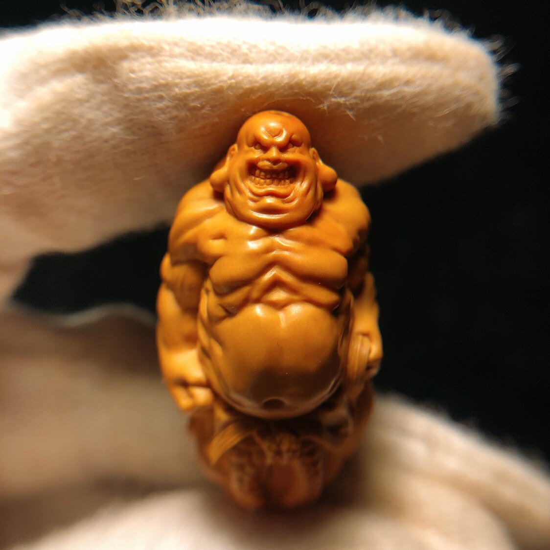 核雕王朝山鬼本工整身肌肉恶僧佛爷苏工纯手工橄榄核南工配饰吊坠