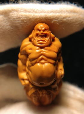 核雕王朝山鬼本工整身肌肉恶僧佛爷苏工纯手工橄榄核南工配饰吊坠