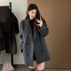 女装 加厚保暖西装 毛呢外套2025秋冬新款 大码 呢子大衣赫本风中长款