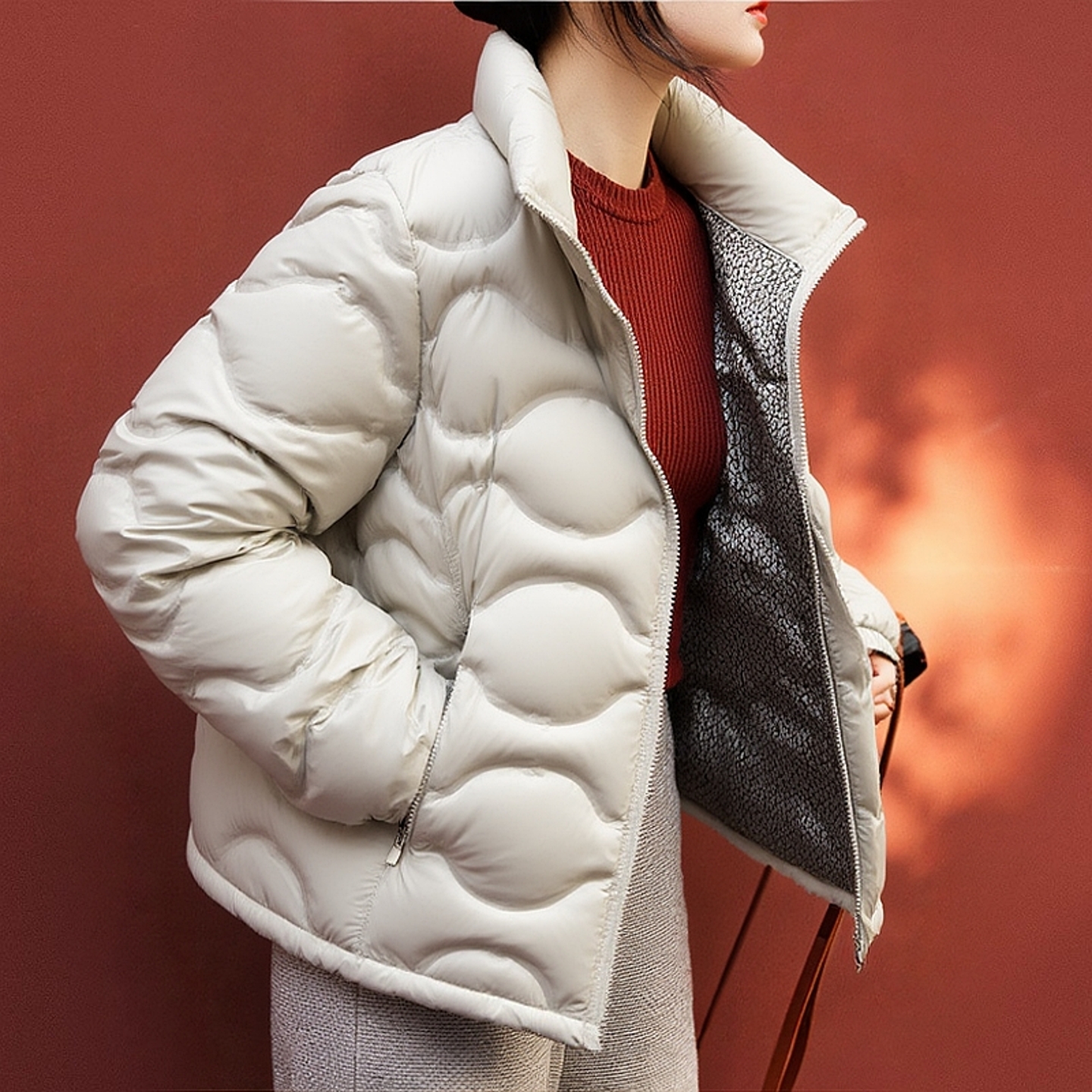 立领御寒风户外羽绒服冬季保暖