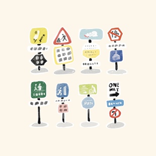 光盐生活馆原创设计 创意路牌摆件立牌 亚克力小摆件有趣的文字