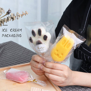 透明雪糕袋手工机封袋自制老冰棍包装袋 自粘冰淇淋冰糕袋100个