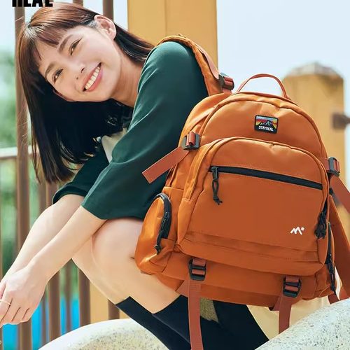 STAYREAL STAY WILD双背包男女胡萝卜色休闲新款大容量防水双肩包