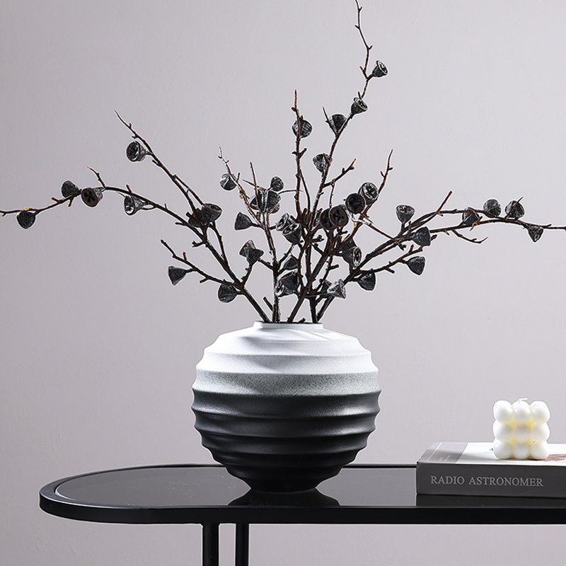 北欧蓝莓野果尤加利叶果桉树果花艺插花仿真绿植蕨叶软装设计摆件