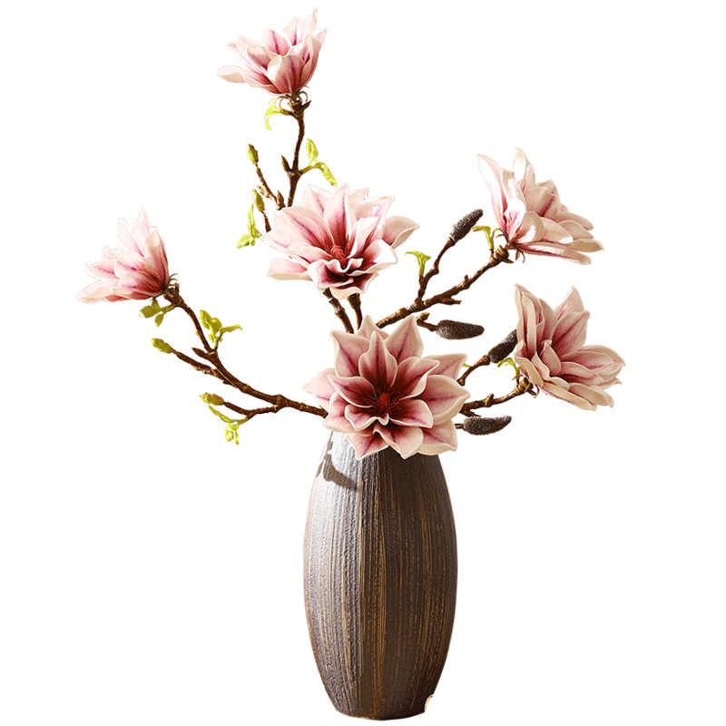 福星富贵花开软胶玉兰花木兰仿真花客厅餐桌装饰假花摆件摆设插花