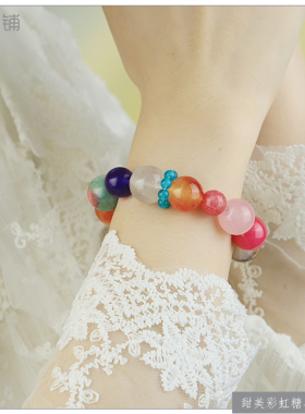 元气少女多巴胺加色天然石手串