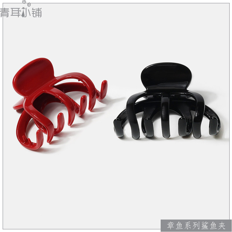 简约个性章鱼形状鲨鱼夹多色可选