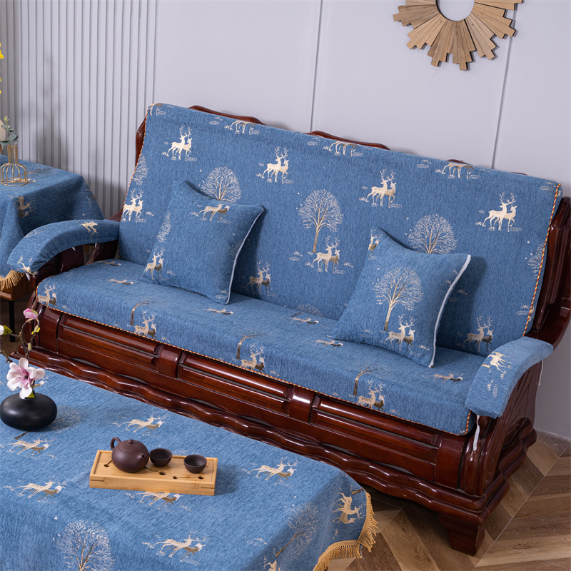 实木红木质沙发垫带靠背连体加厚中式四季防滑定做春秋椅海绵坐垫