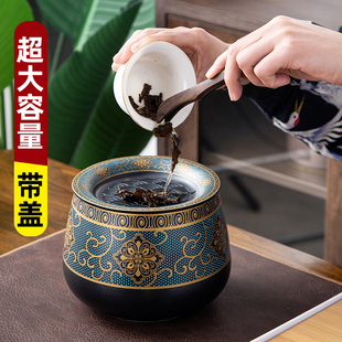 堆花禅意家用功夫茶具配件茶盂水盂带盖笔洗 茶渣缸茶洗特大号日式