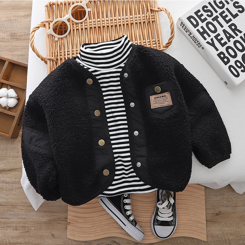 秋冬百搭宝宝羊羔毛外套