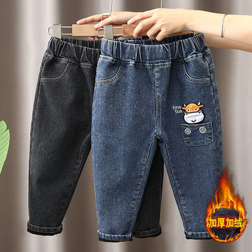 小童韩版宝宝保暖潮长裤冬装