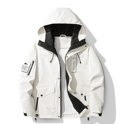 登山服冲锋衣情侣款防水户外冲锋衣春季大码工装黑色外套潮牌